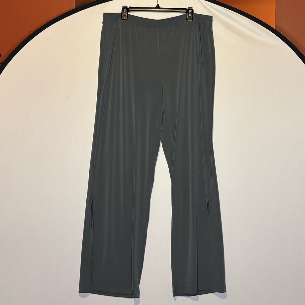 Susan Graver Women’s Liquid Knit Split Leg Pants with Hardware - Picture 4 of 8